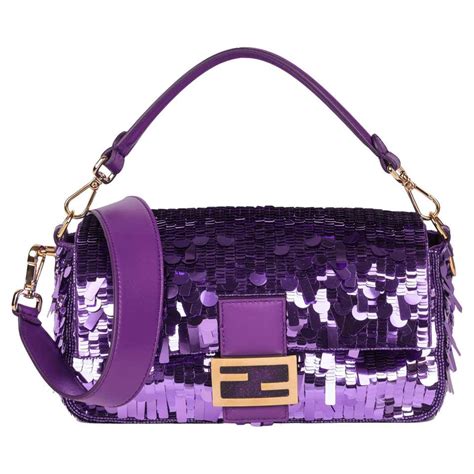 fendi purple baguette|Fendi shoulder bag baguette.